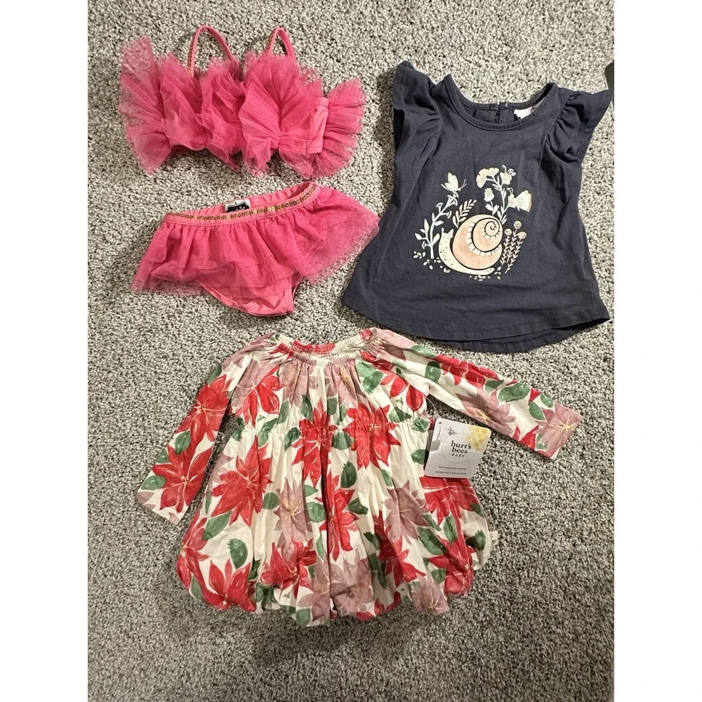 Lot Of Girls 12 Month Clothing‎ Tommy Bahamas, Mud Pie Bikini, Burts Bees Dress
